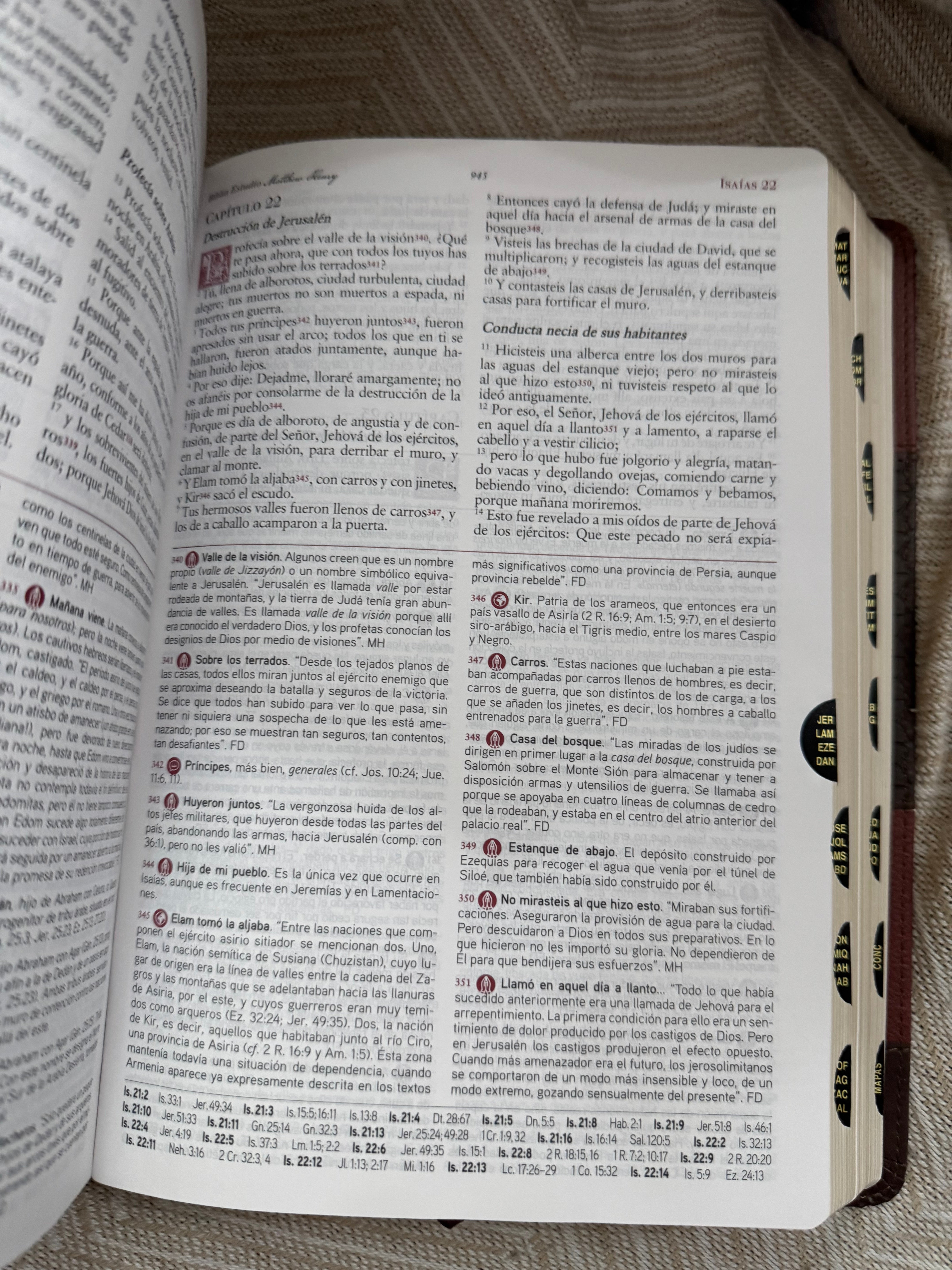 Biblia de estudio Matthew Henry con índice