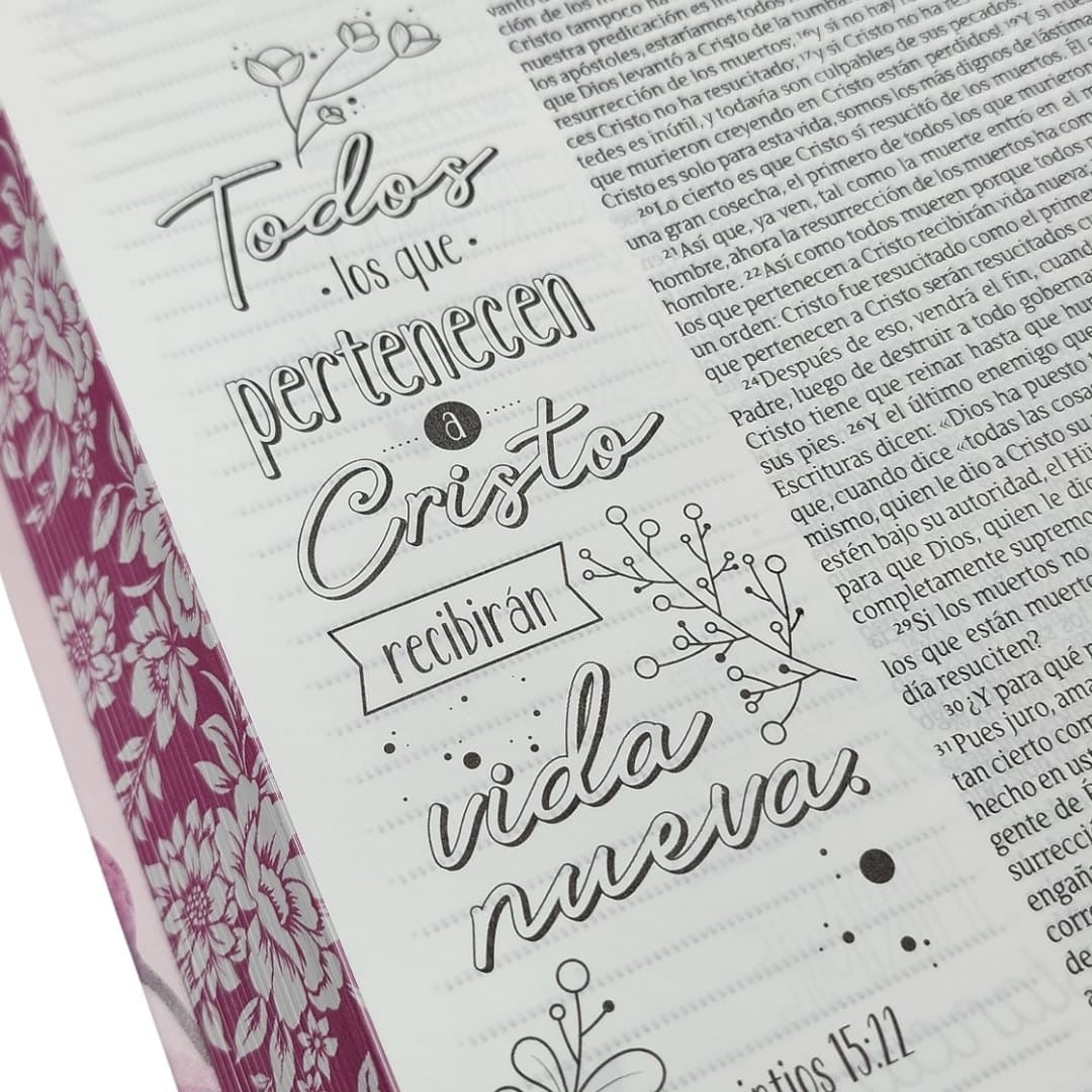 Biblia NTV Inspira Letra Grande rosa