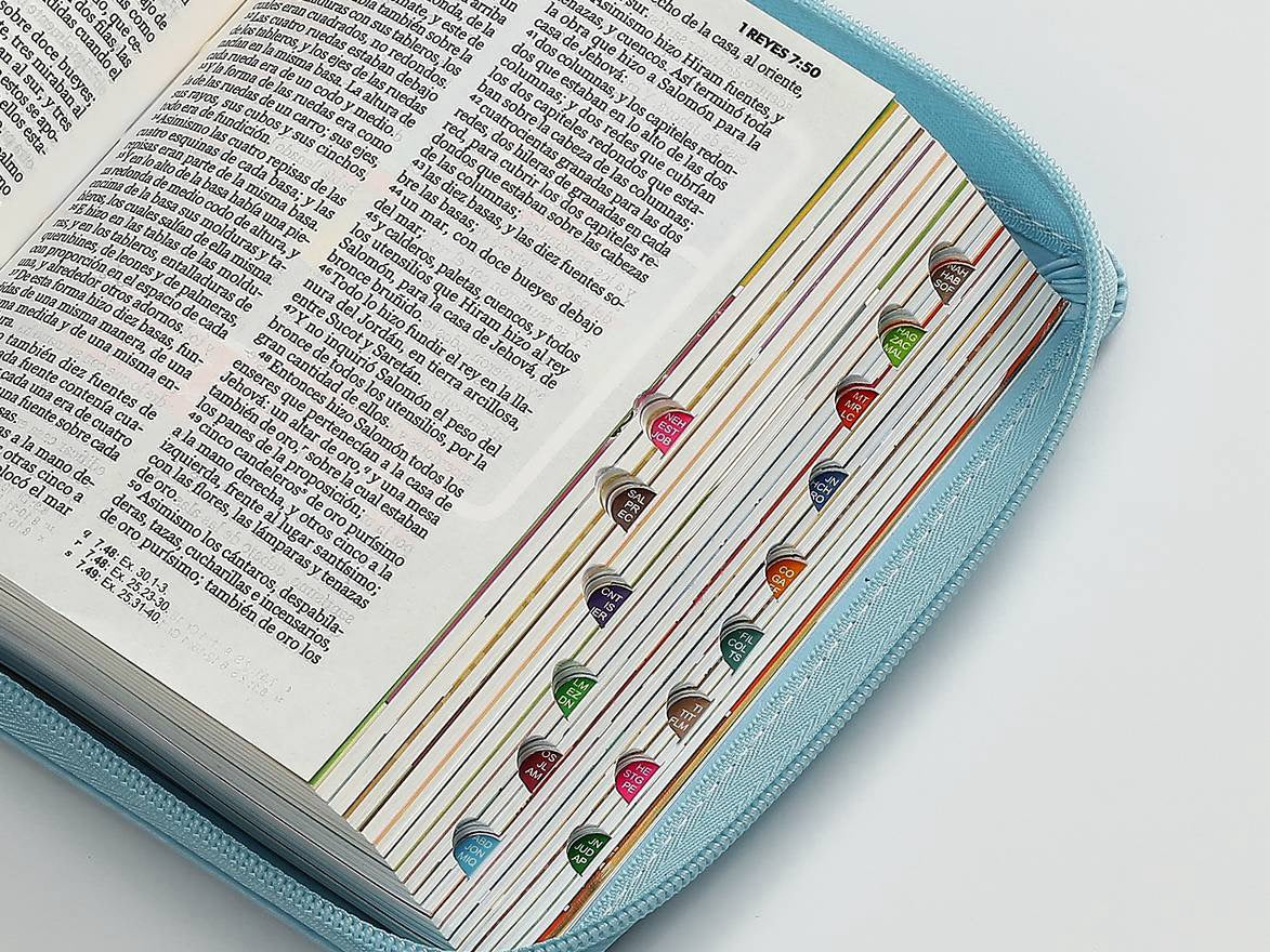 Biblia RVR60 Mi gran viaje bolsillo azul con indice