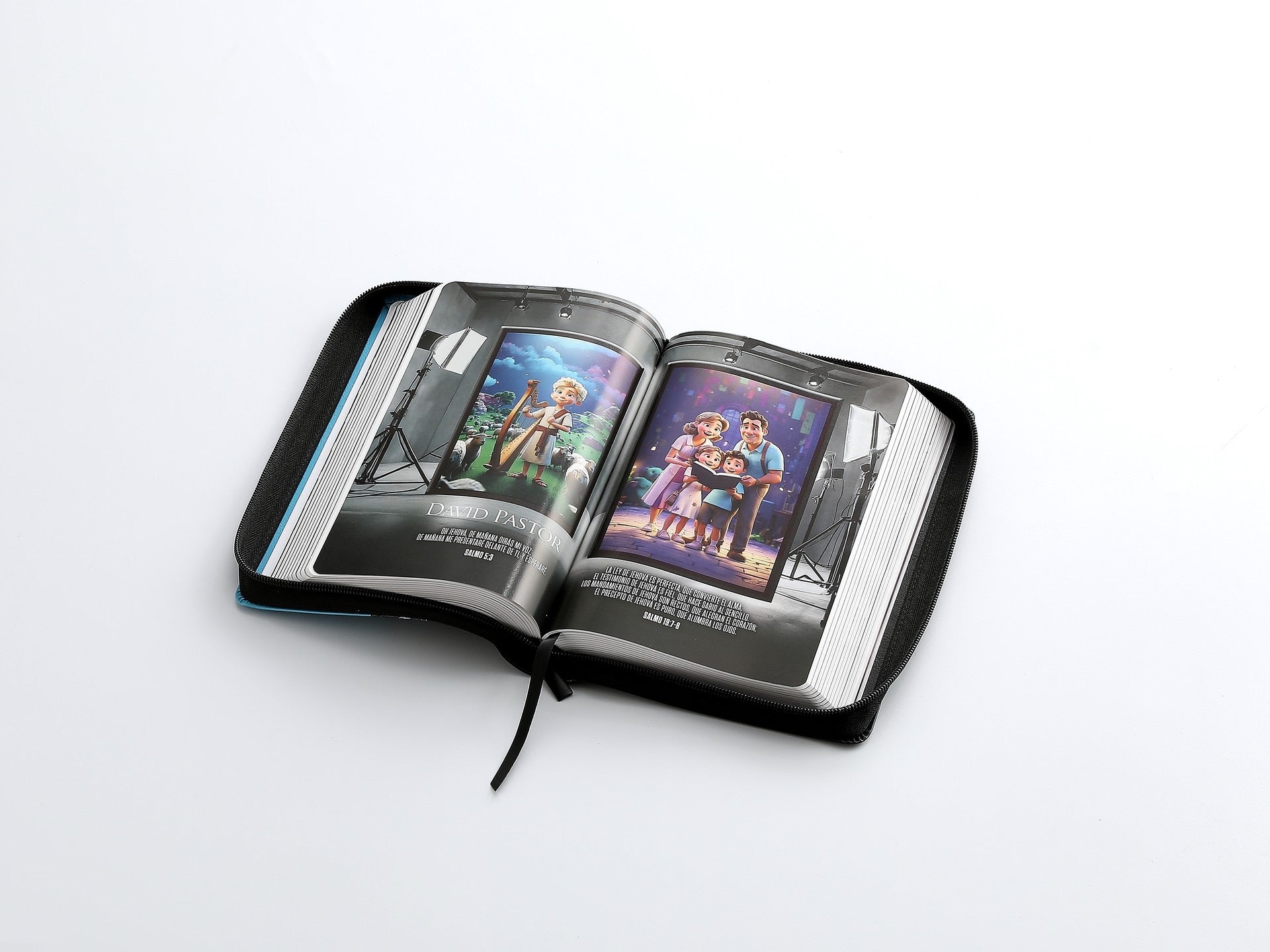 Biblia RVR 1960 letra grande azul cierre