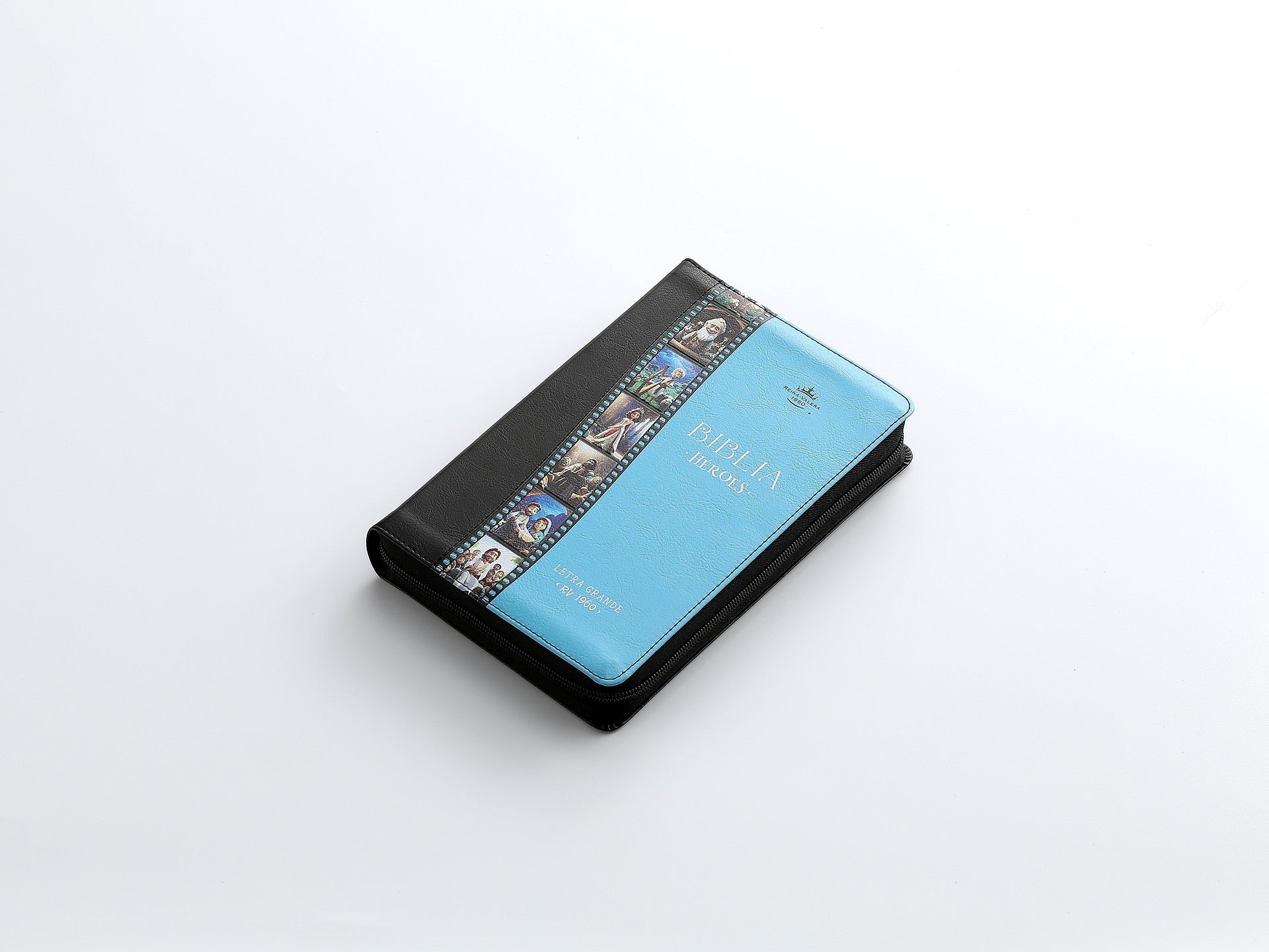 Biblia RVR 1960 letra grande azul cierre