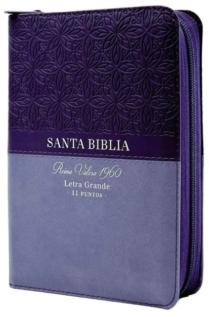 Biblia RVR 1960 Letra Grande Tamaño Manual morado