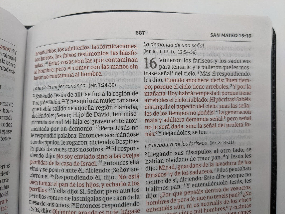 Biblia RVR 1960 Ultrafina Piel Negra