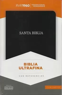 Biblia RVR 1960 Ultrafina Negro con indice