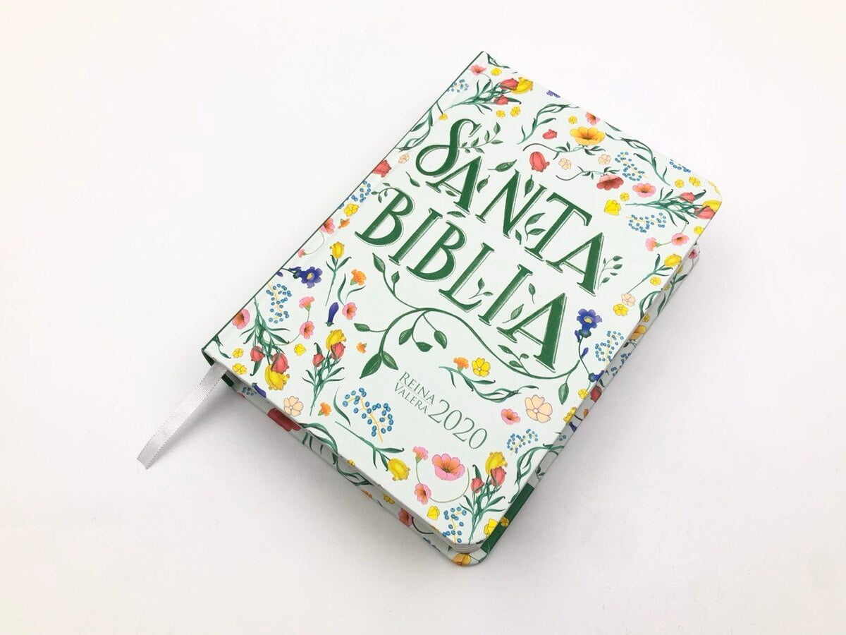 Biblia RVR 2020 Compacta Flores Tapa Dura
