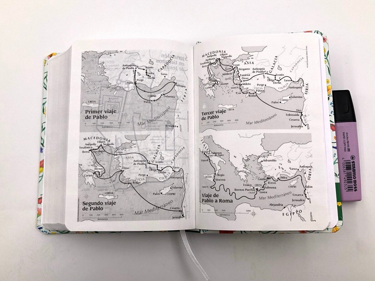 Biblia RVR 2020 Compacta Flores Tapa Dura