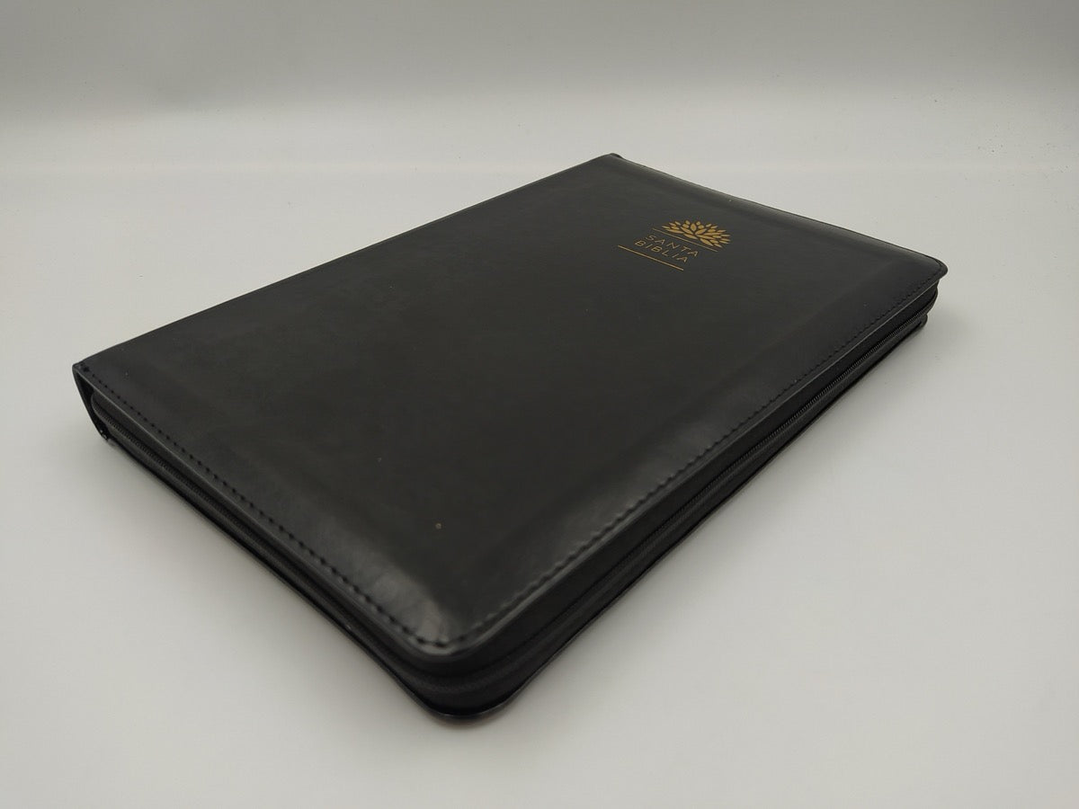 Biblia RVR 1960 Letra Grande Tamaño Manual Negro con Cierre