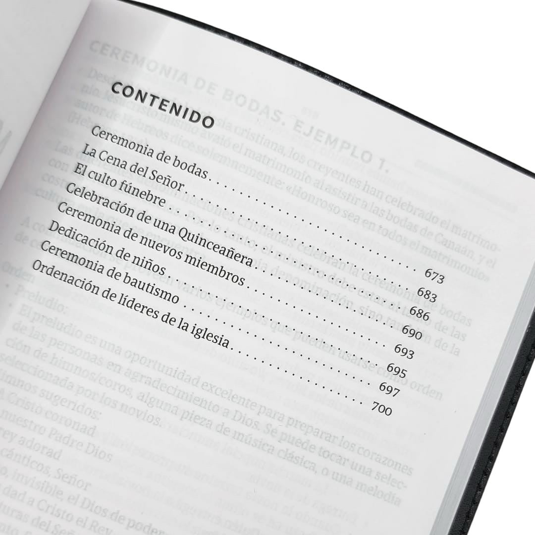 Biblia RVR 1960 del Ministro Negro Piel Fabricada