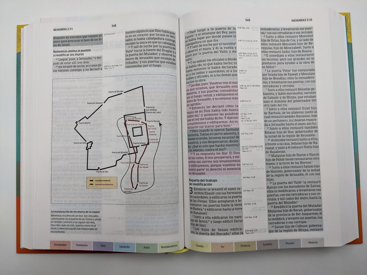 Biblia RVR 1960 de Estudio Arco Iris Tapa Dura