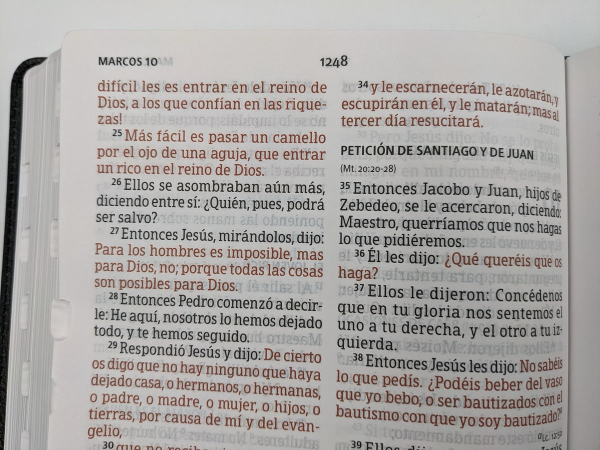 Biblia RVR 1960 Letra Súper Gigante Negro con indice