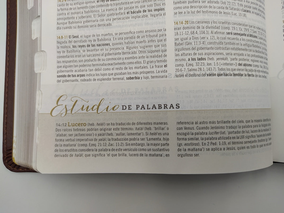 Biblia RVR 1960 de Estudio para Mujer Café Símil Piel con Índice