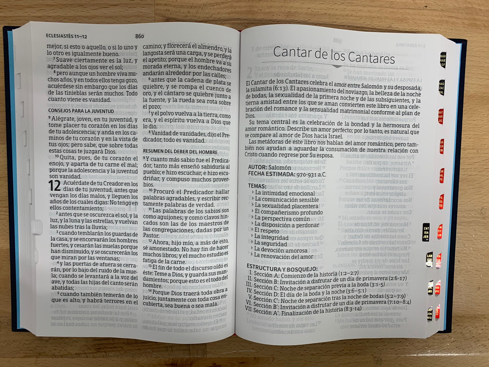 Biblia RVR 1960 Letra Súper Gigante indice