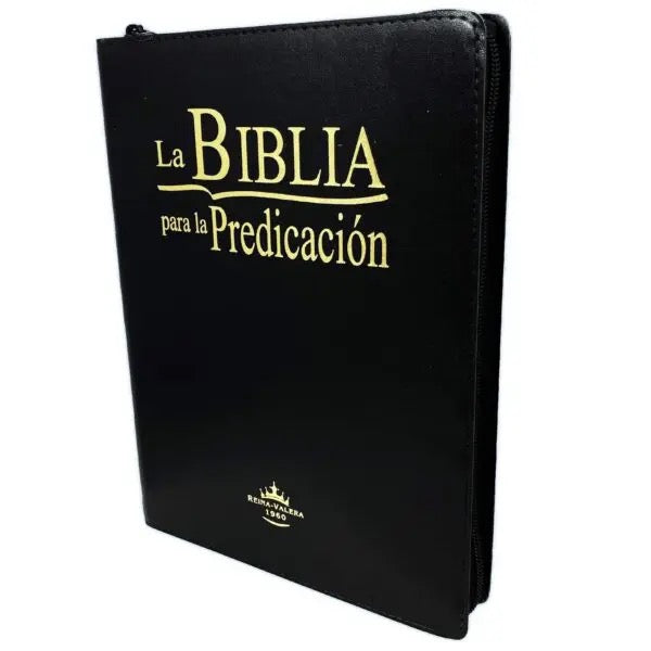 Biblia RVR 1960 Predicación Negro con Cierre e Índice