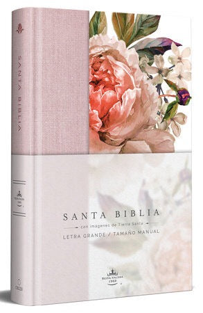 Biblia RVR 1960 Letra Grande Tamaño Manual Tapa Flores