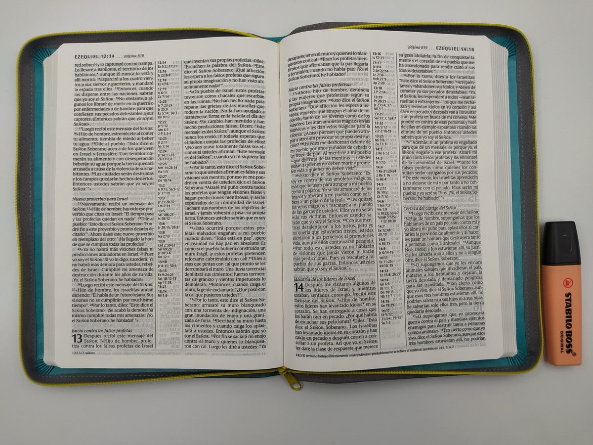 Biblia NTV Referencia Ultrafina turquesa