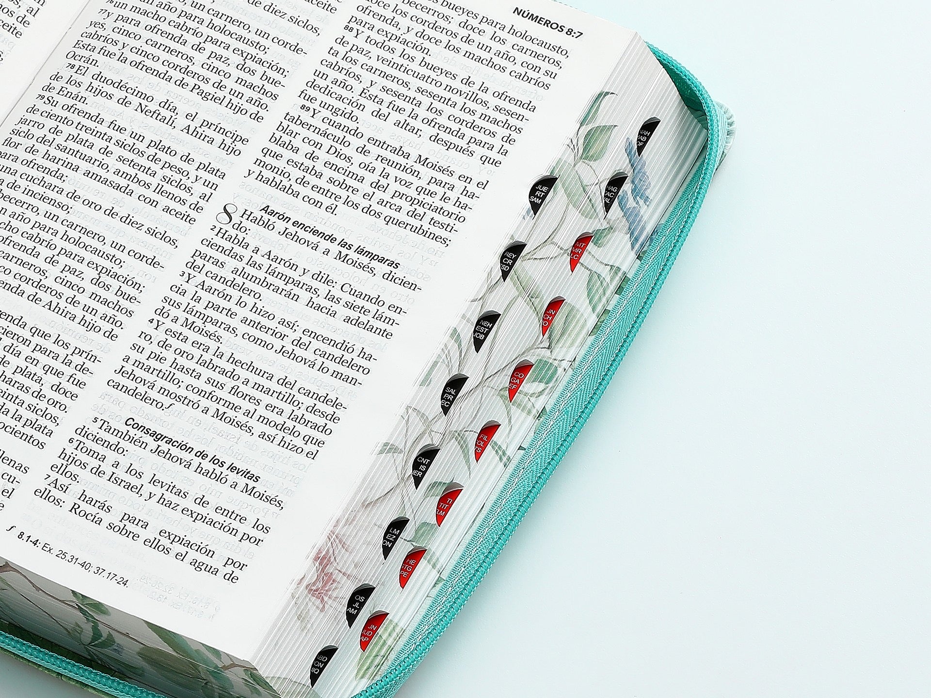 Biblia RVR60 tamaño manual letra grande Turquesa